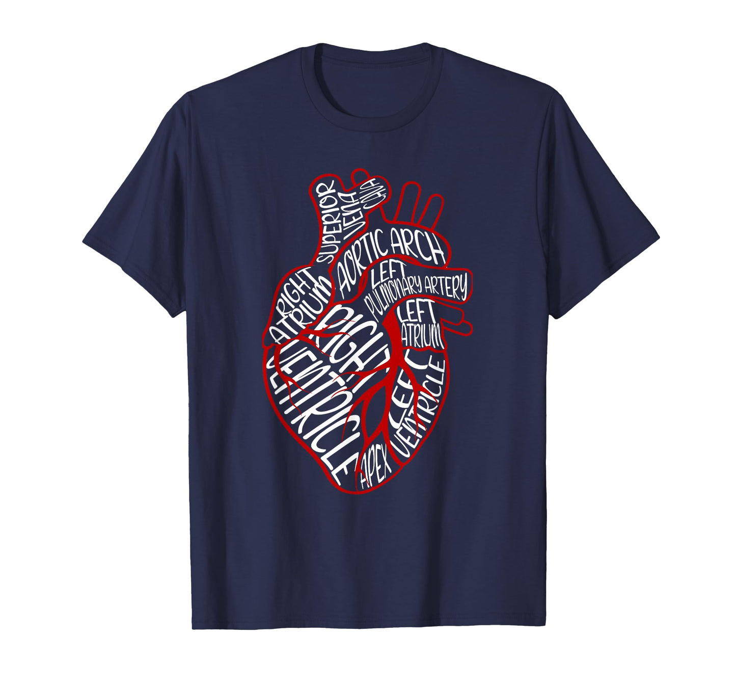 Anatomical Heart Medical Parts of Heart For Cardiologist T-Shirt