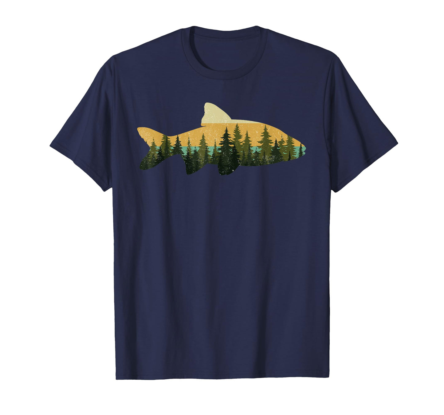 Trout Fly Fishing Outdoor Forest Nature Wildlife Fisherman T-Shirt