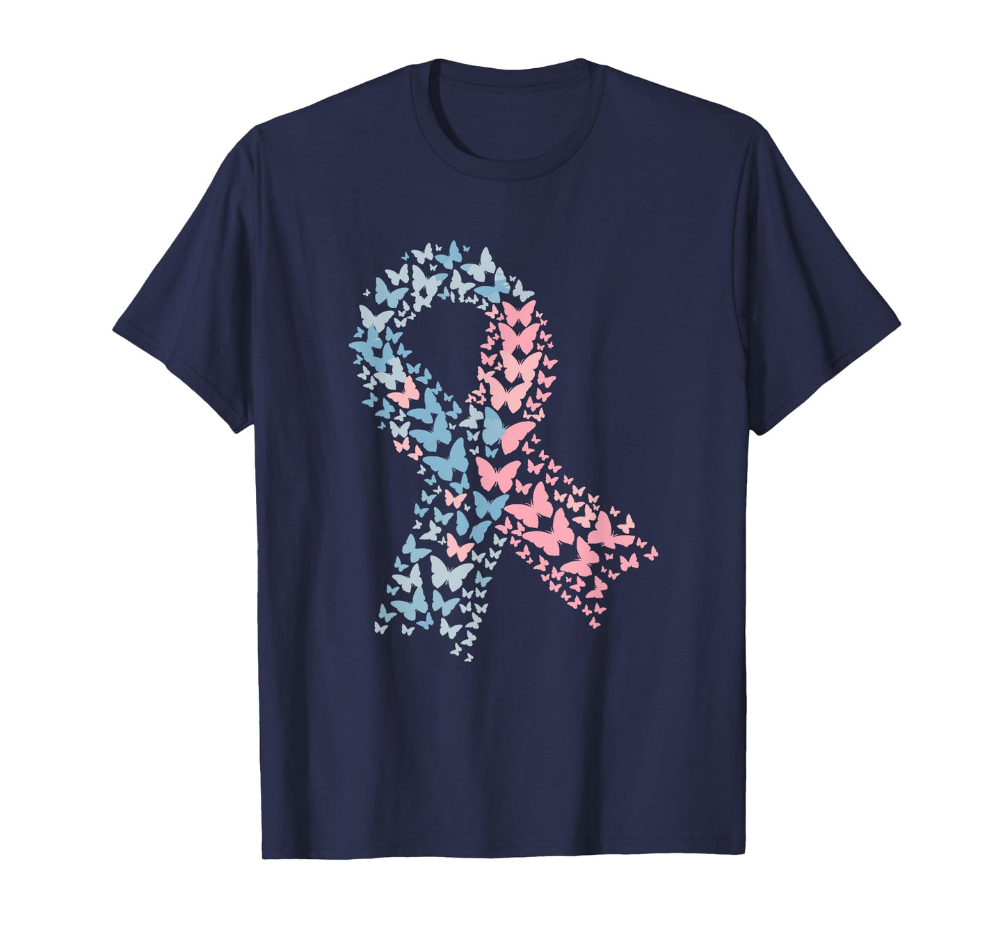 Butterfly Ribbon Pregnancy And Infant Loss Awareness Month T-Shirt