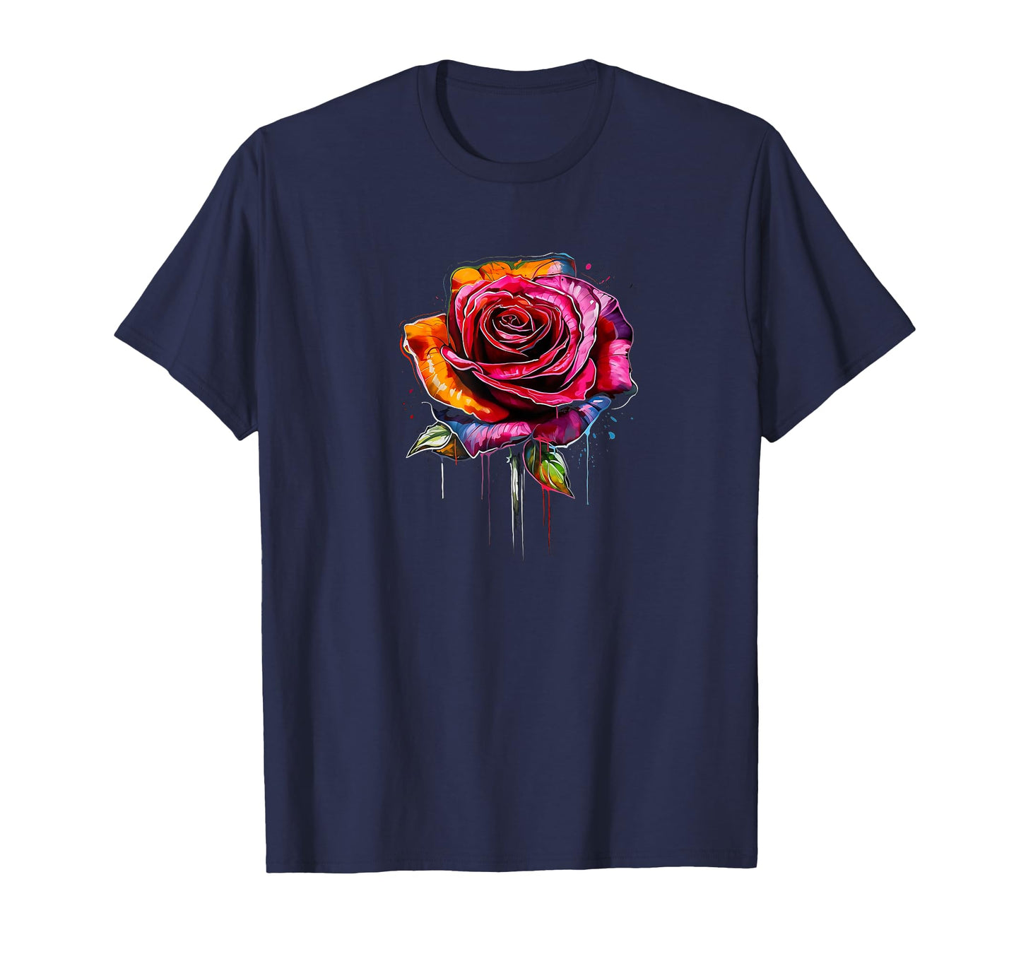 Rose, Flowers, Colors, Graffiti, Street Art, Melting, Spray T-Shirt