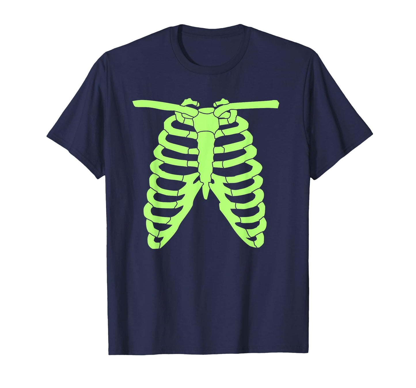 Glowing Green Skeleton Bones Halloween T-Shirt