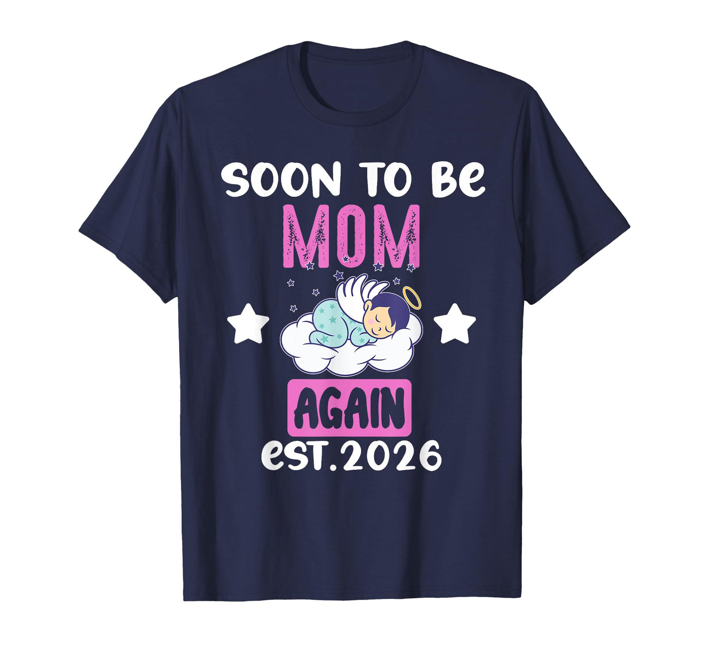 Soon To Be MOM Again 2026 Baby Boy Gender Reveal Match T-Shirt