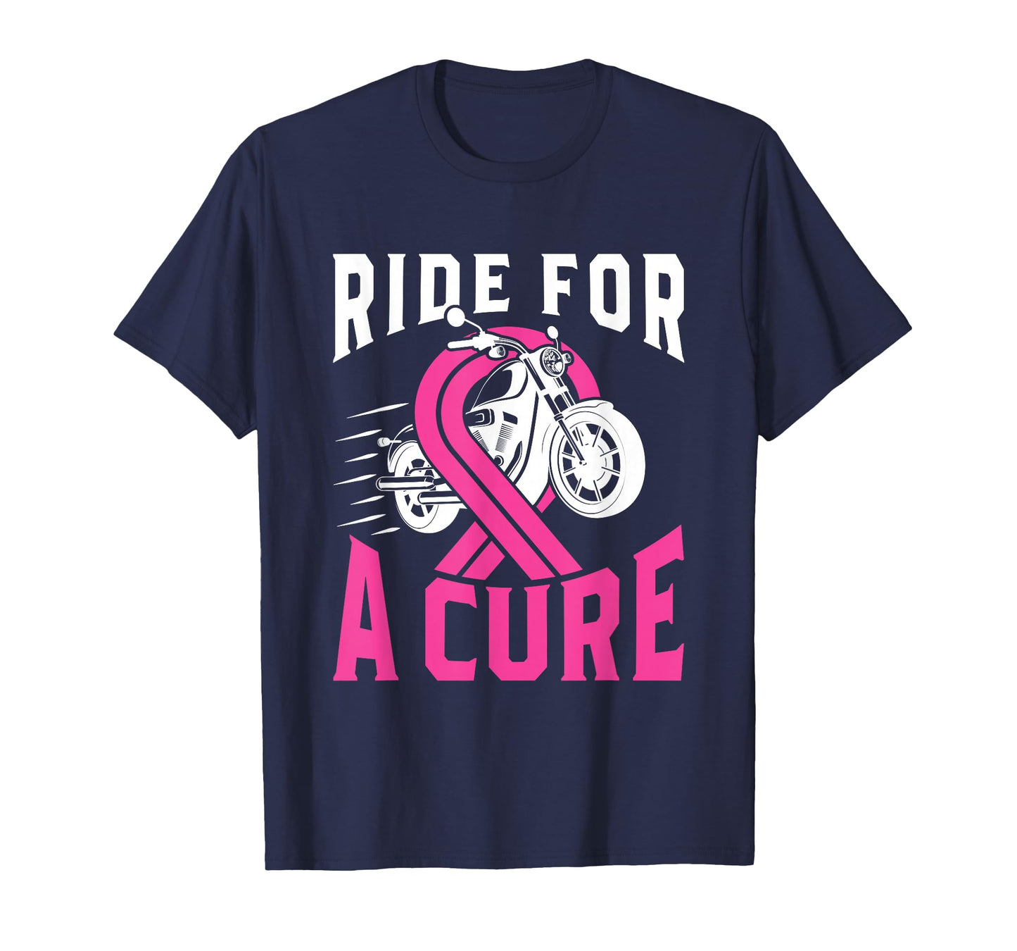 Breast Cancer Pink Ribbon Motorcycle Ride for a Cure T-Shirt