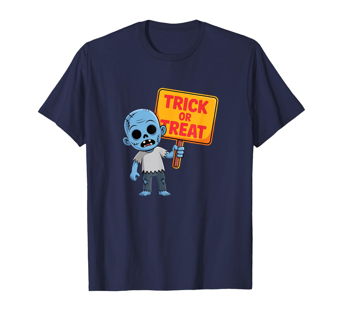 Spooky Trick or Treat Zombie Gift for Men Women T-Shirt