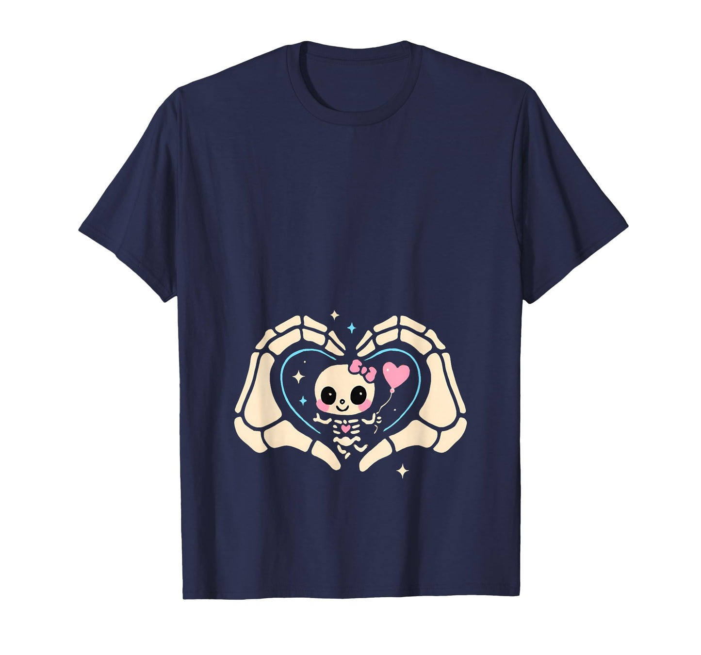Happy Halloween Pregnant Baby Skeleton Spooky Season New Mom T-Shirt