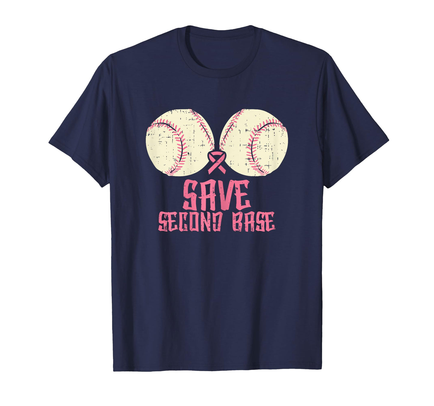 Save Baseball Boobs Softball Funny Breast Cancer Women Gift T-Shirt