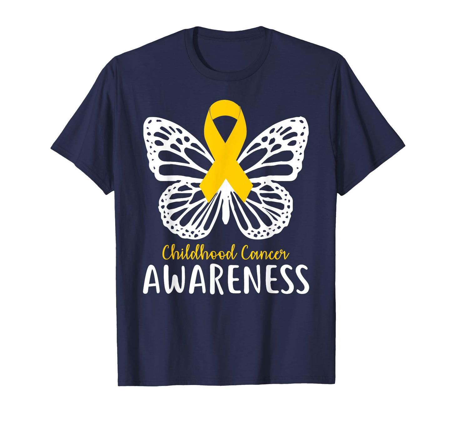 Pediatric Cancer Awareness Childhood Gifts Butterfly T-Shirt