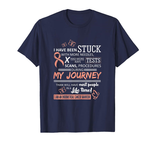 Womens My Journey I Am A Endometrial Cancer Warrior T-Shirt T-Shirt