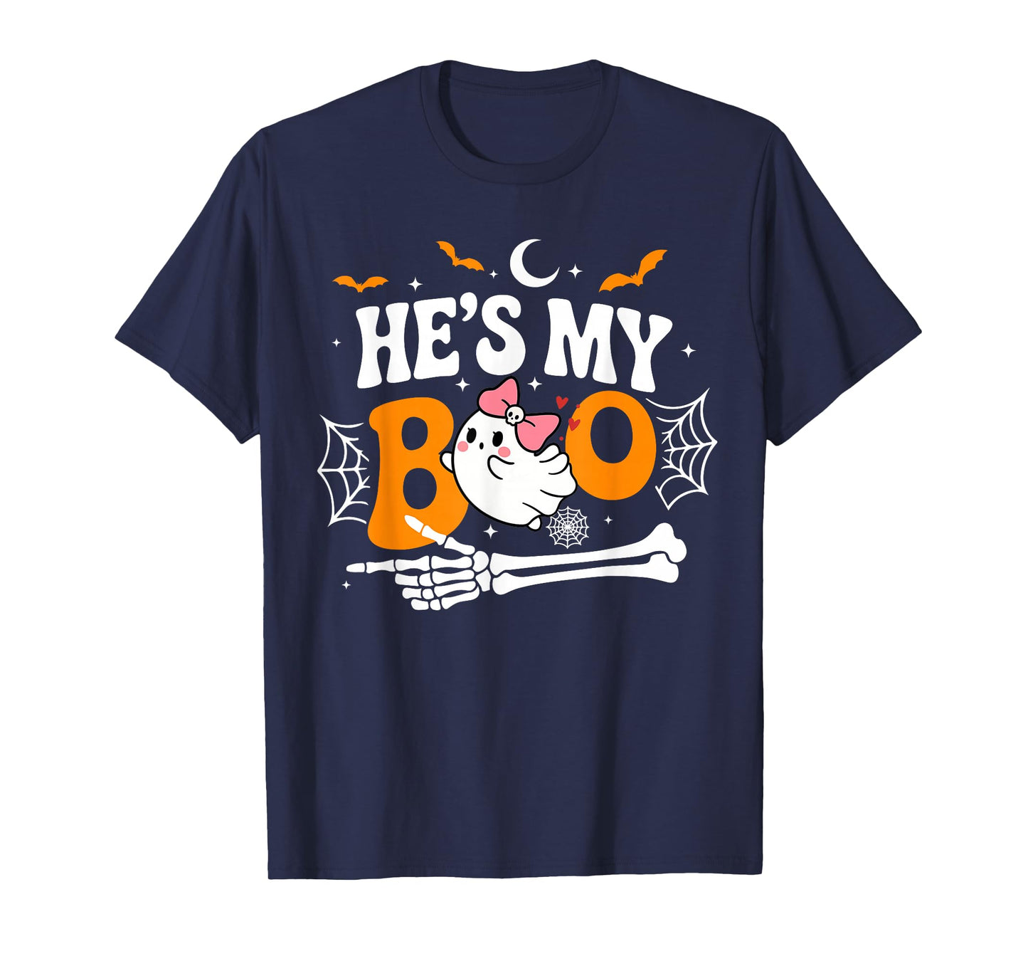 He's My Boo Ghost Matching Halloween Couple Girlfriend T-Shirt
