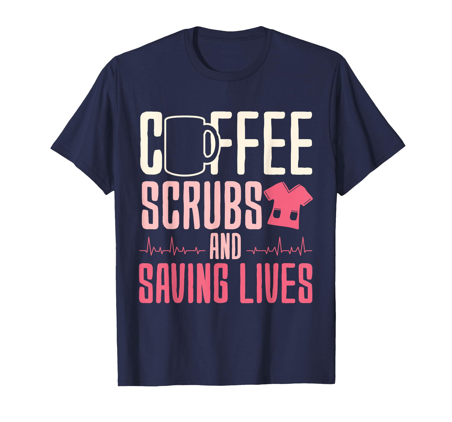 Night Shift Nurse Coffee Scrubs Design Funny Nursing T-Shirt
