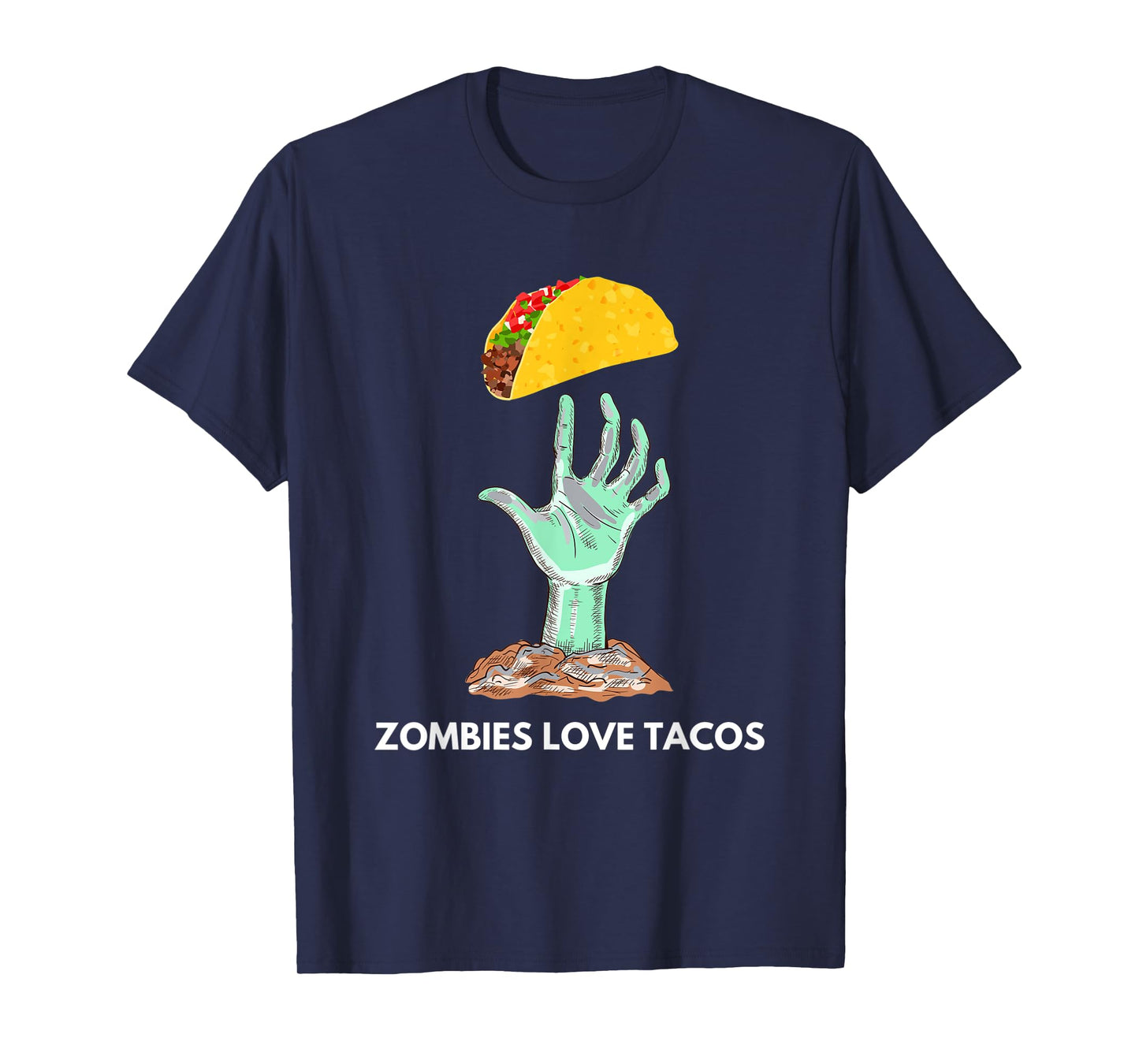 Zombies Love Tacos Funny Apparel T-Shirt