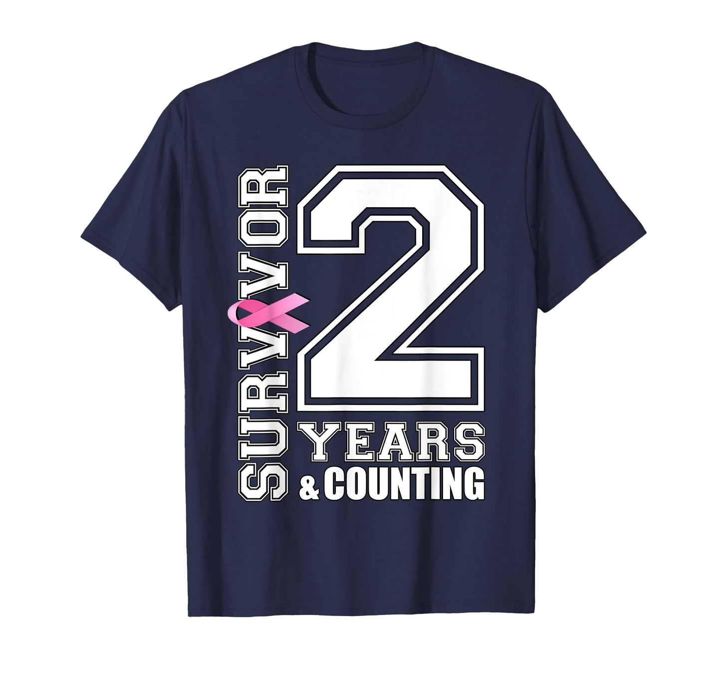 2 Years Breast Cancer Survivor Pink Ribbon Gifts For Women T-Shirt