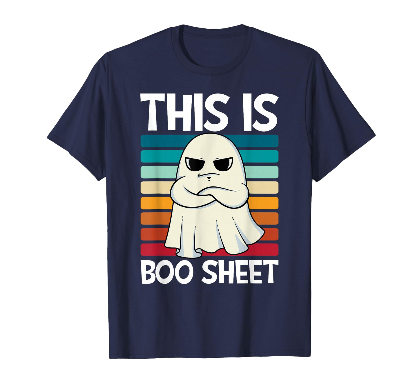 This is Boo Sheet Ghost Retro Halloween Costume Men Women T-Shirt