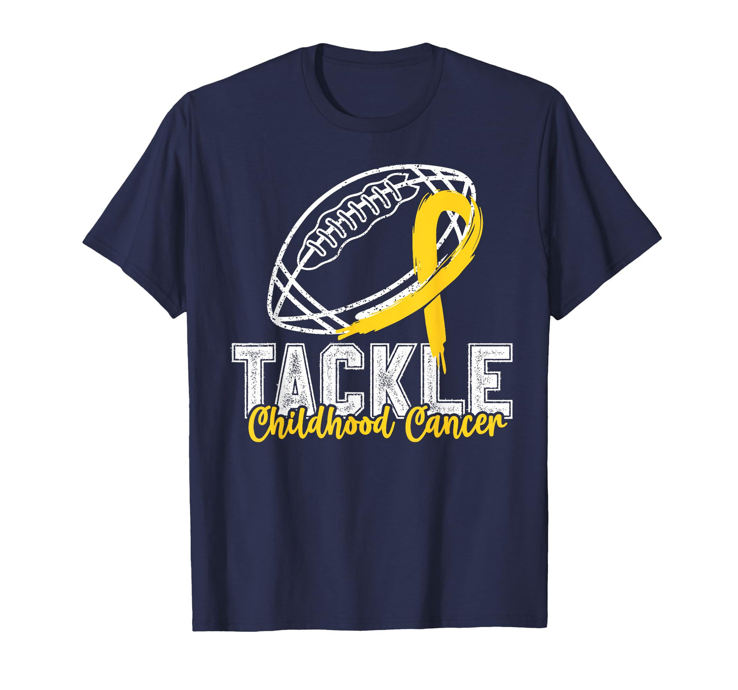 Tackle Childhood Cancer Football Childhood Cancer Awareness T-Shirt
