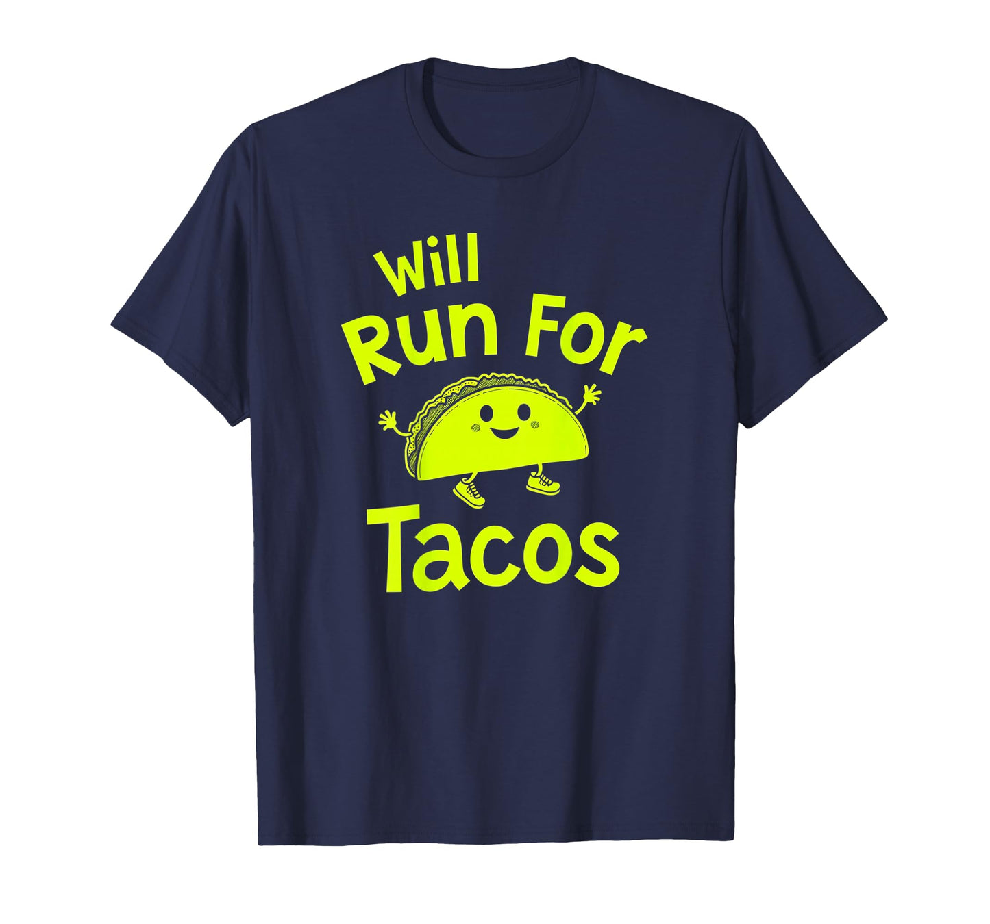 Running for Tacos, Backprint T-Shirt