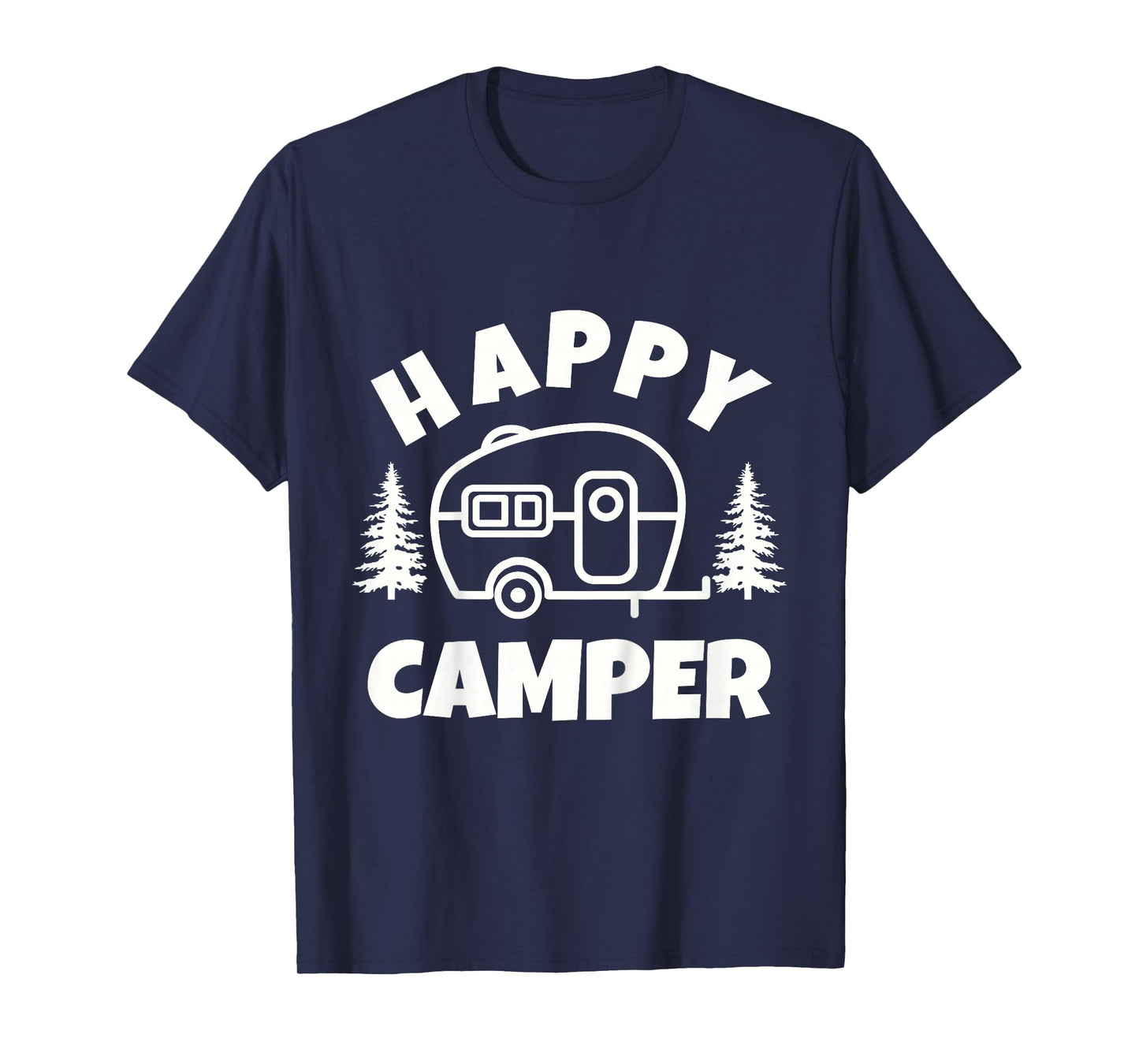 Cute Happy Camper RV Van Camping Summer Road Trip Boys Girls T-Shirt