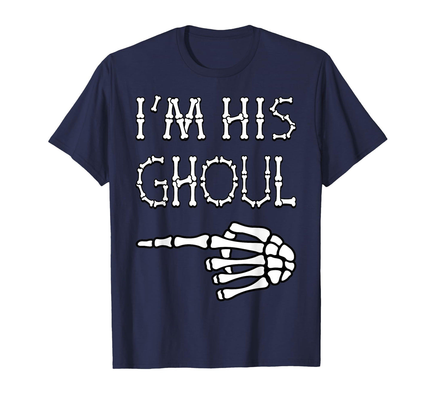 I’m Her Boo I’m His Ghoul Halloween Couples Matching Costume T-Shirt