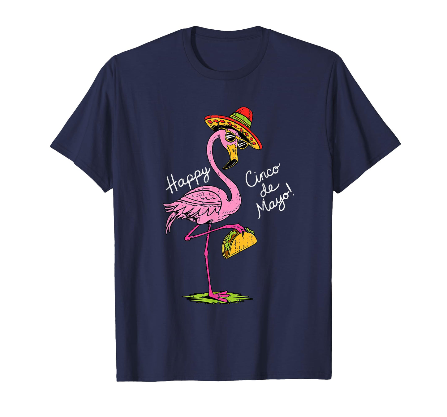 Mexican Flamingo Tacos Sombrero Cinco De Mayo Fiesta Animal T-Shirt