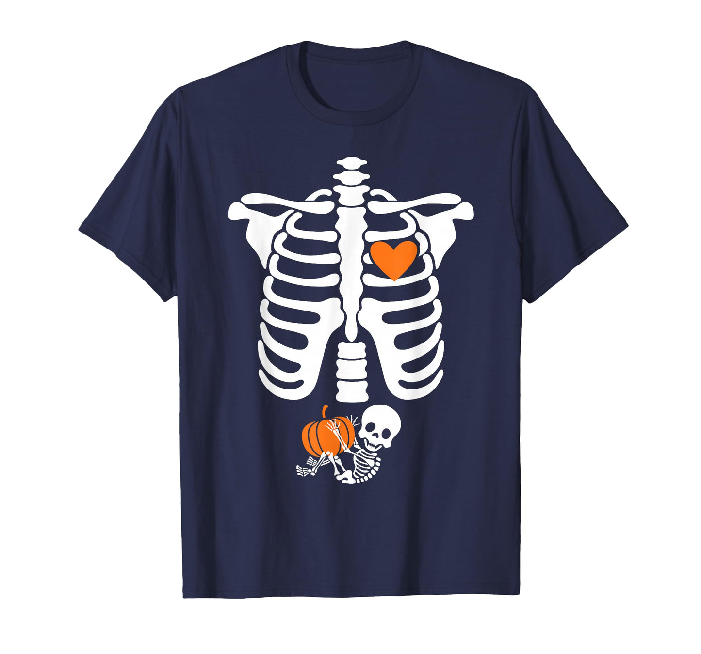 Halloween X-Ray Pregnancy Expecting Baby Design T-Shirt