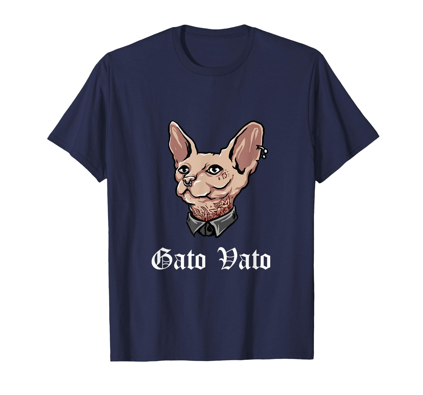 Gato Vato Cholo Gangster Cat T-Shirt