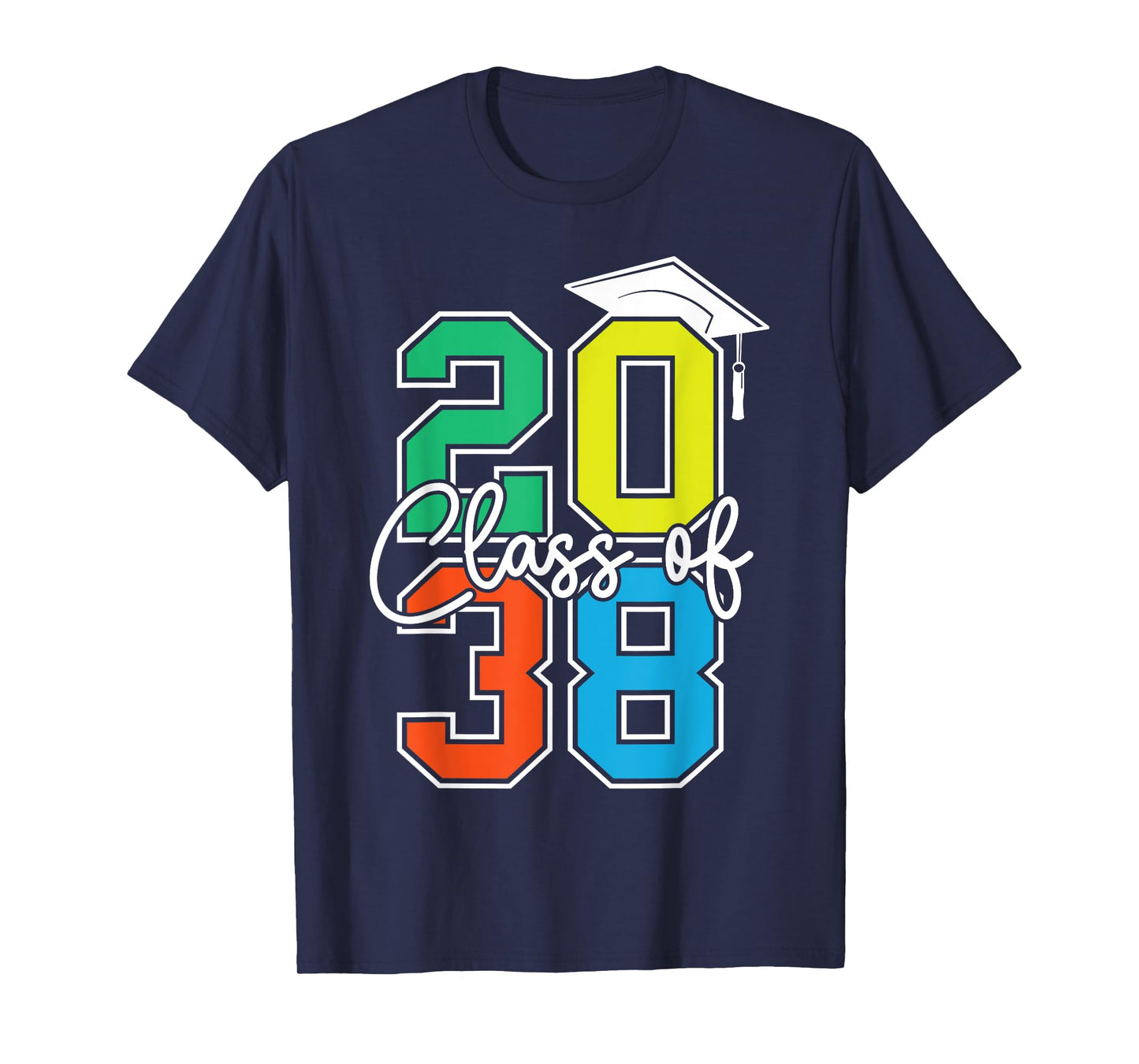 Class of 2038 Grow With Me Funny Kindergarten Back To School T-Shirt