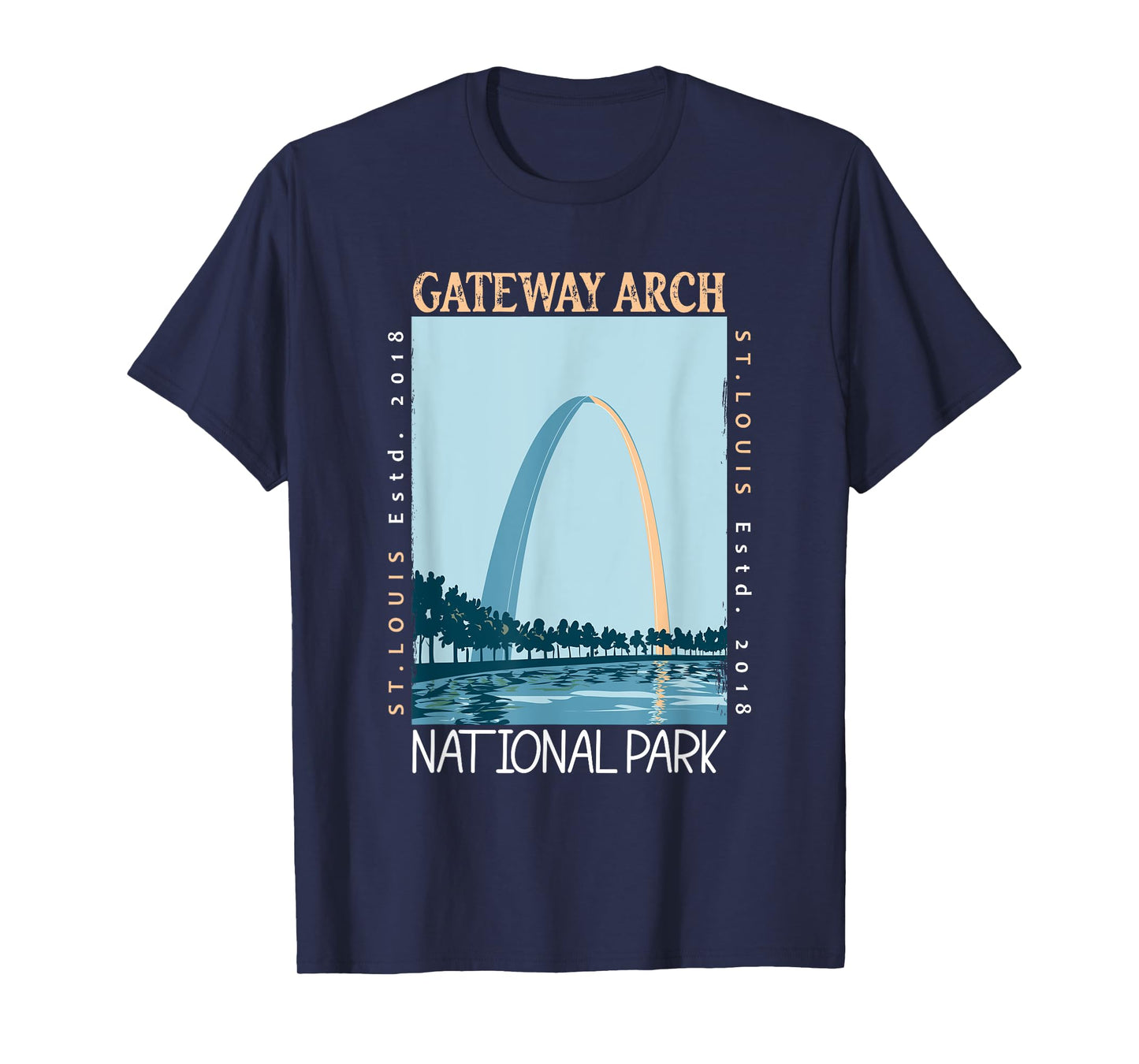 Gateway Arch National Park Distressed Vintage T-Shirt