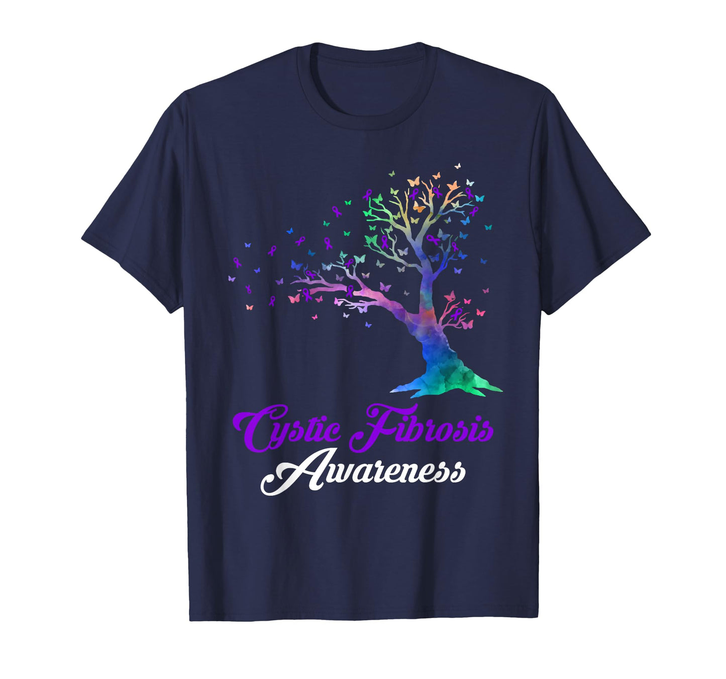 Cystic Fibrosis Awareness Butterfly Tree Cystic Fibrosis T-Shirt
