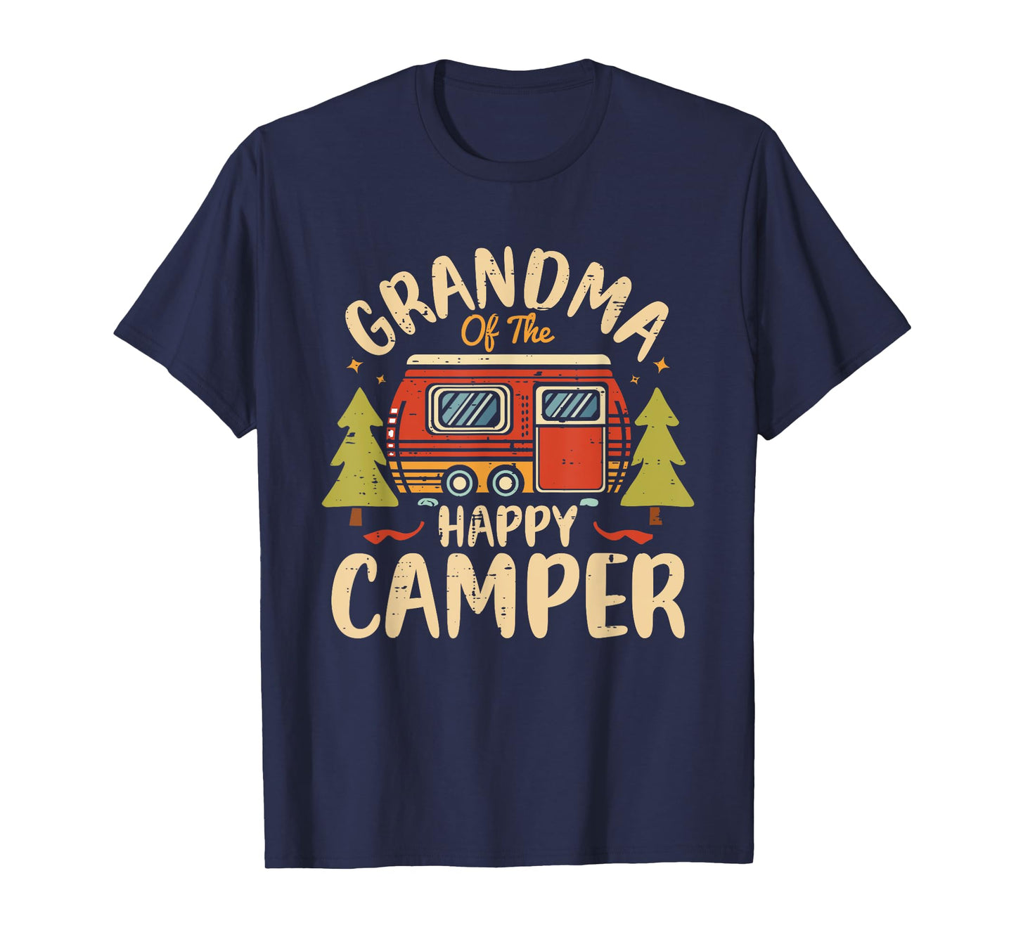 Grandma of Happy Camper 1st Birthday Party Retro Grandma T-Shirt
