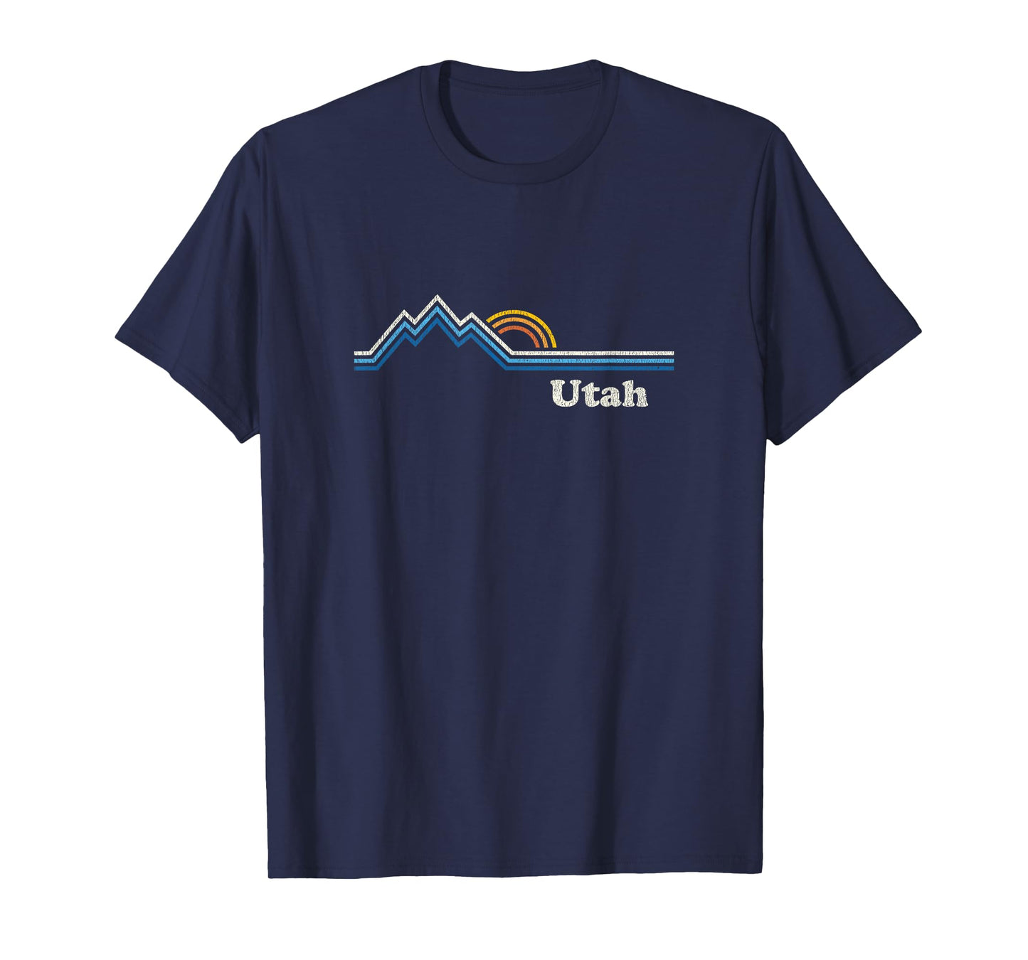 Retro Utah T Shirt Vintage Sunrise Mountains Tee Design T-Shirt