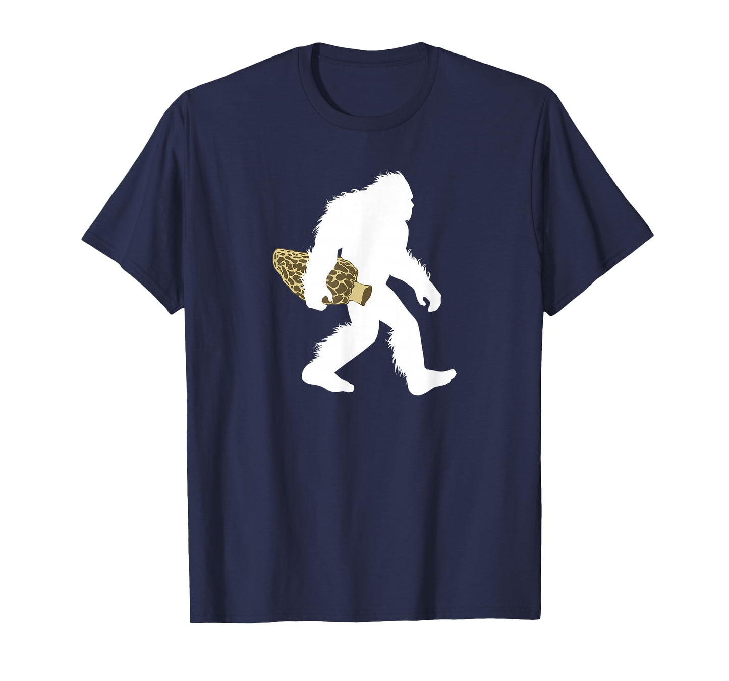 Bigfoot With Morel Mushroom Shirt, Sasquatch Fungi Tee Gift T-Shirt