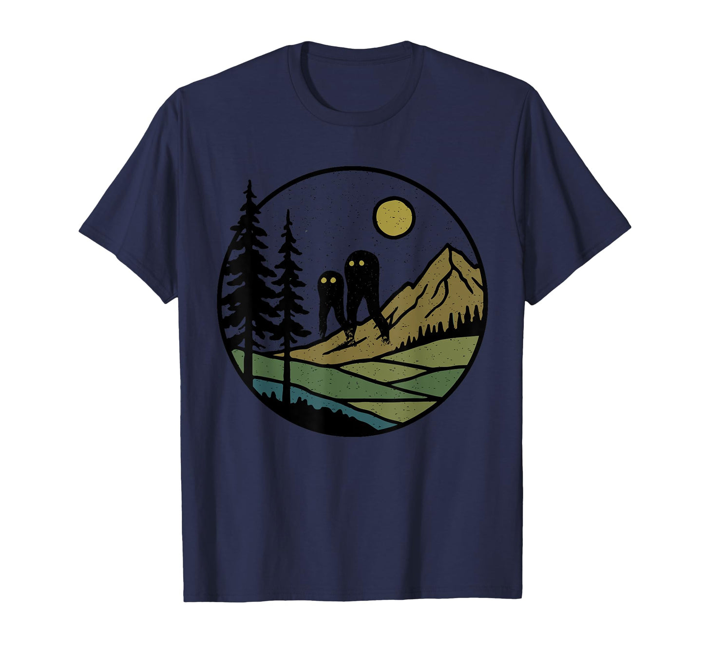 Fresno Nightcrawler Vintage Rustic Forest with Mountains T-Shirt