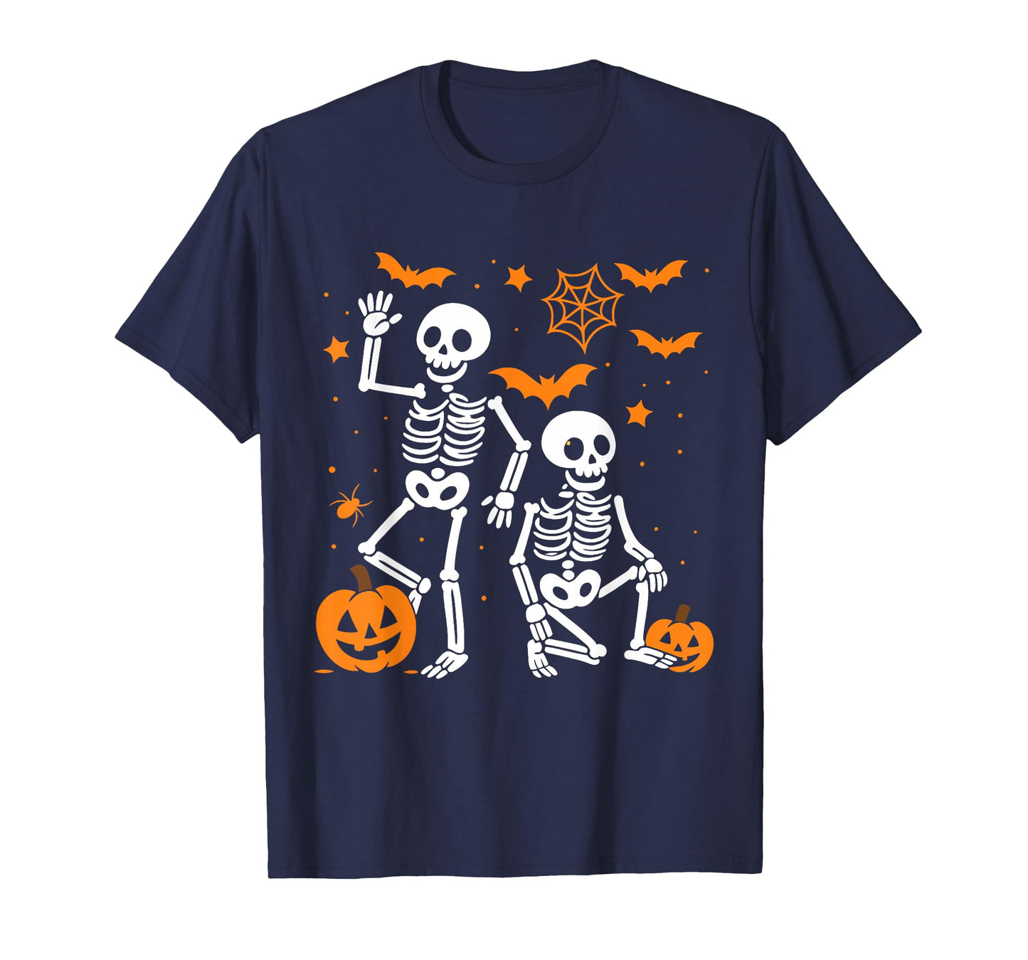 Dance Pumpkin Skeleton Scary Halloween Men Women Boys Girl T-Shirt