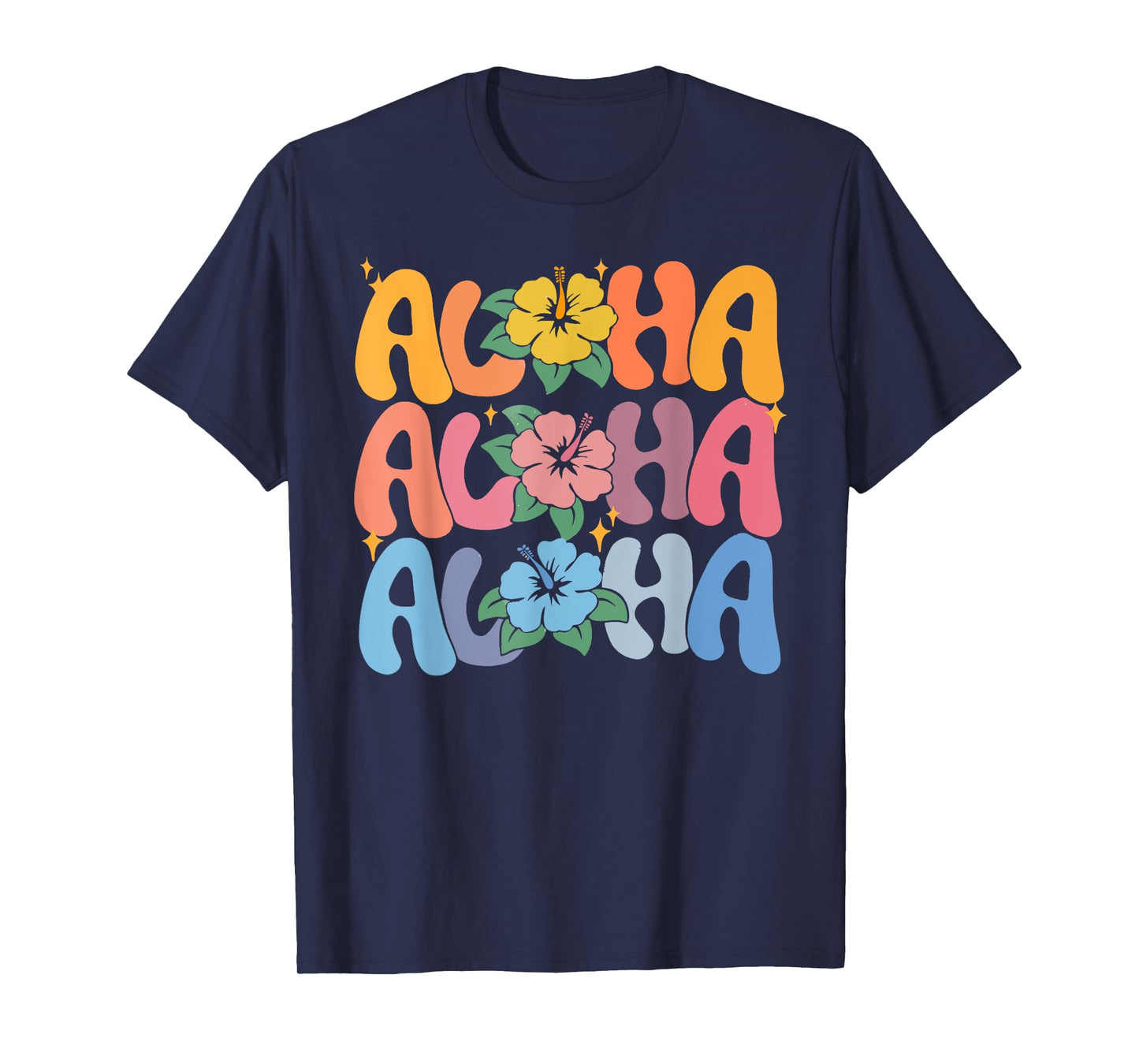 Aloha Hawaiian Summer Vacation Flower Hibiscus Kids Girl T-Shirt
