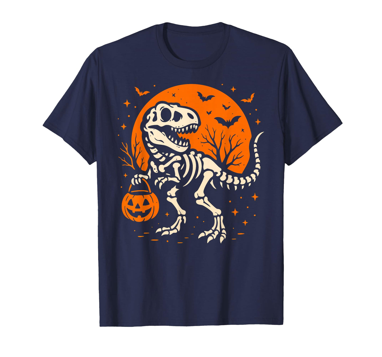 Spooky Trex Halloween Tee Kids Boys Girls Funny Halloween T-Shirt