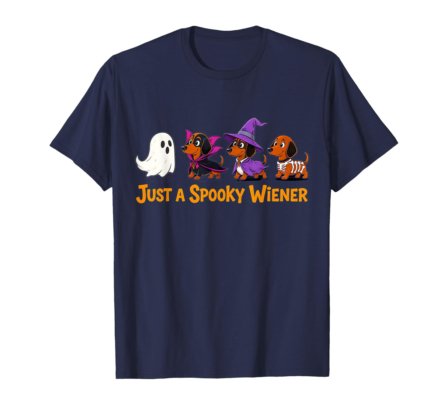 Just A Spooky Wiener Dachshund Ghost Halloween Weenie Dog T-Shirt