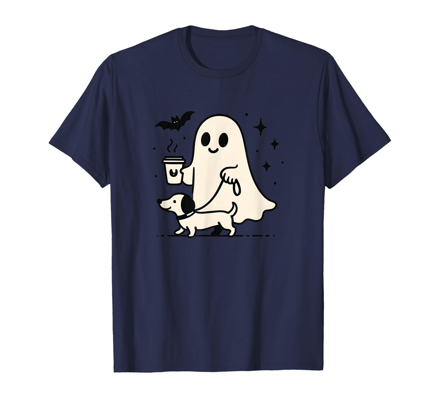 Funny Dachshund Ghost Halloween Spooky Season Weenie Dog T-Shirt
