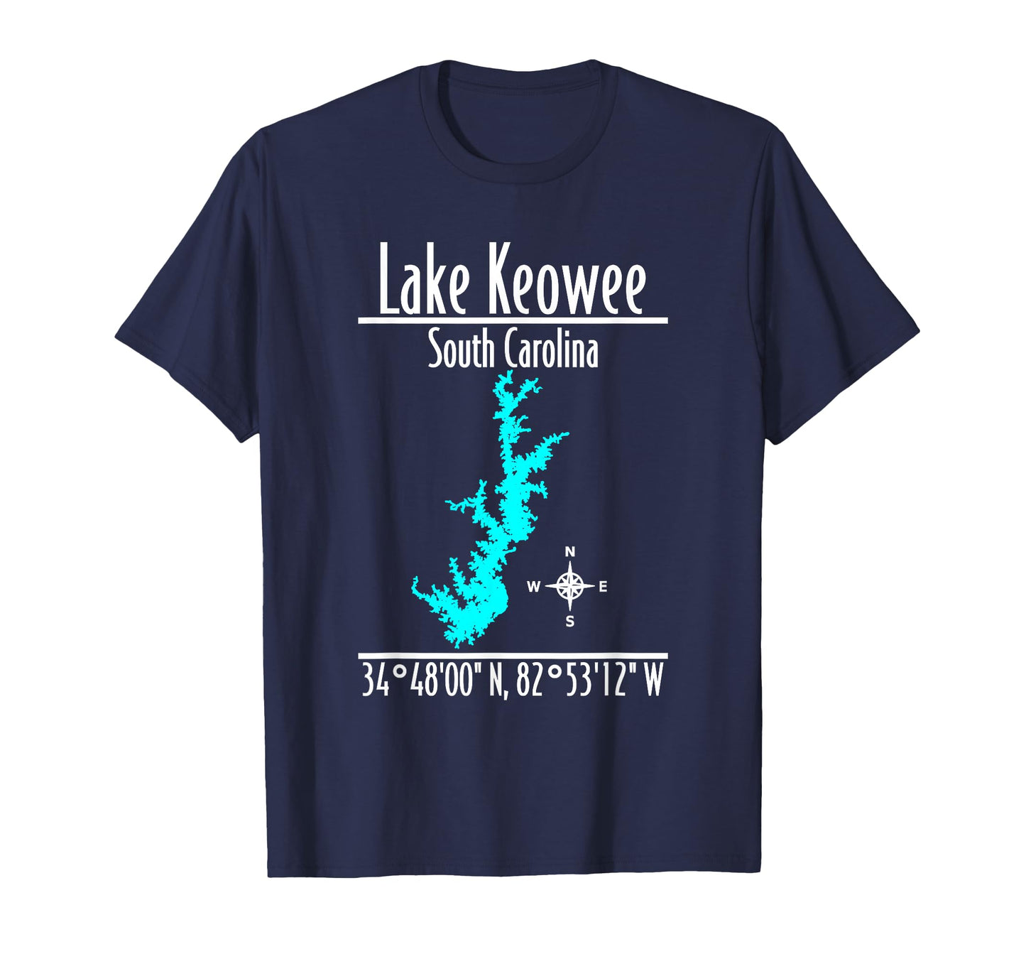 Modern Lake Keowee - South Carolina T-Shirt