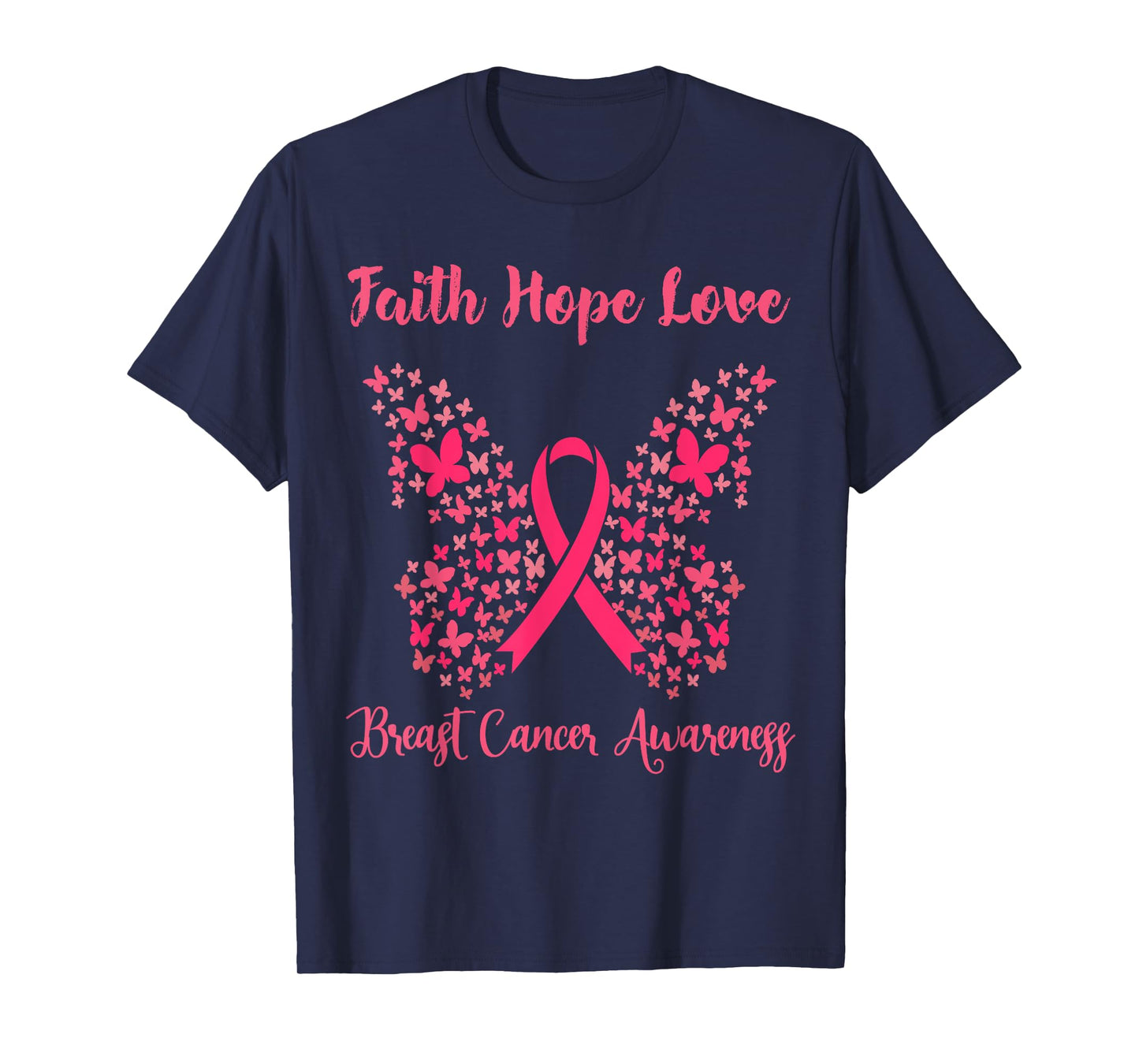 Women's Faith Hope Love Breast Cancer T-Shirt