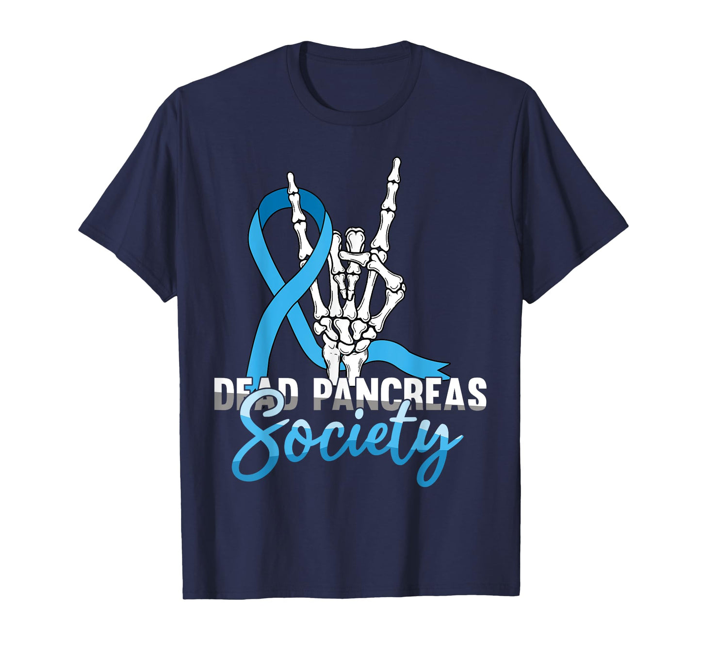 Dead Pancreas Society Skeleton Halloween Awareness T-Shirt