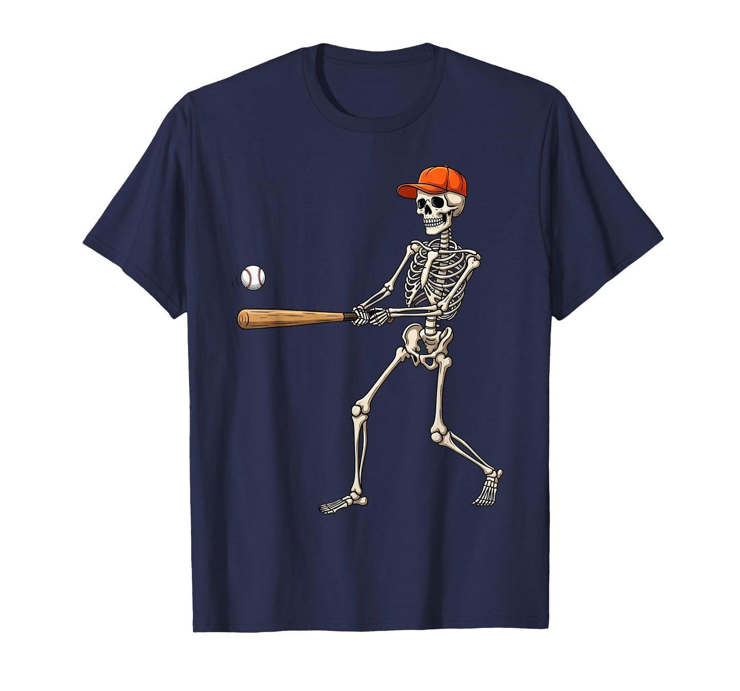Skeleton Baseball Halloween Costume Gifts for Men Women Kid T-Shirt