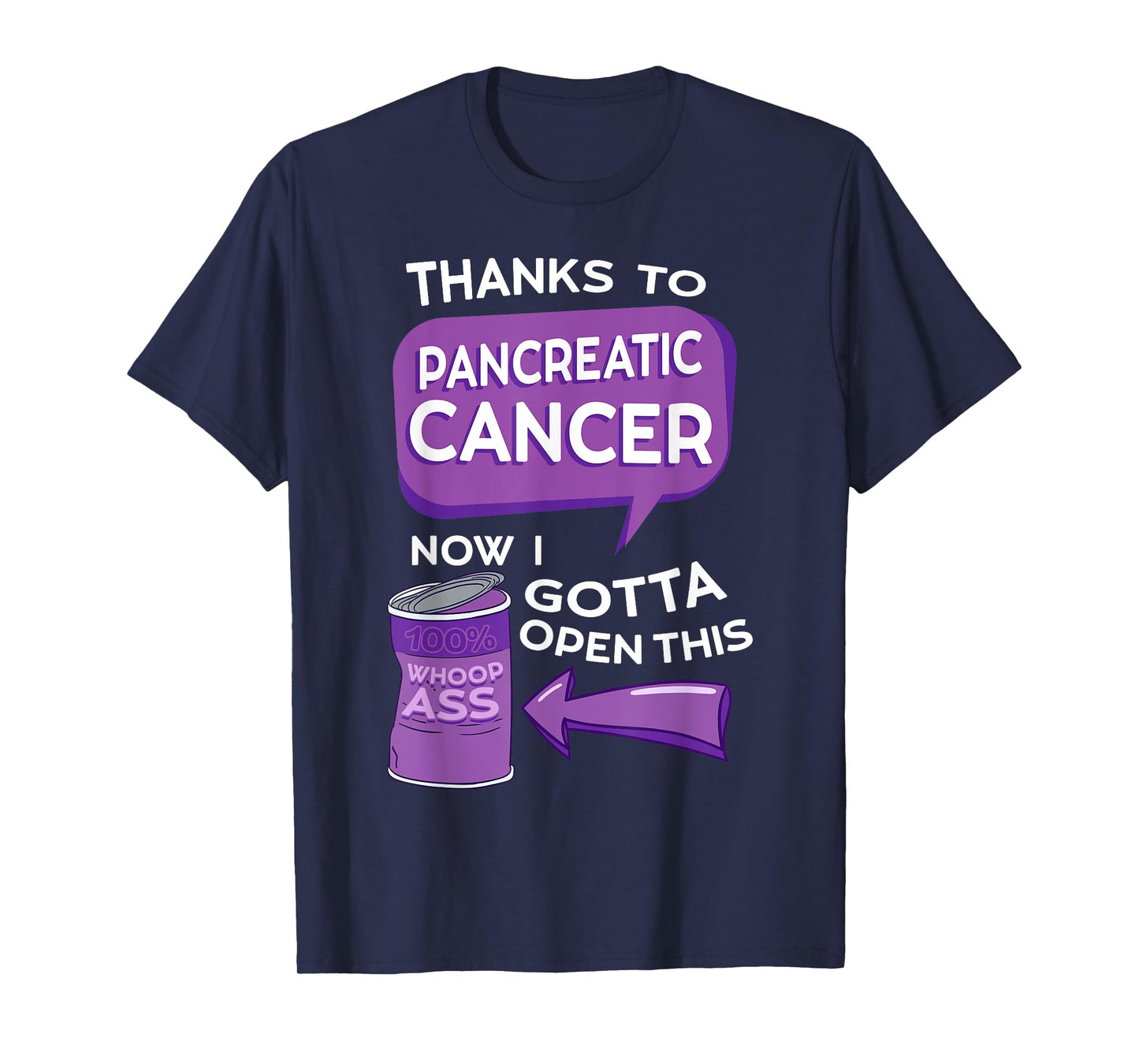 Pancreatic Cancer Awareness Adenocarcinoma Stomach Tumor T-Shirt