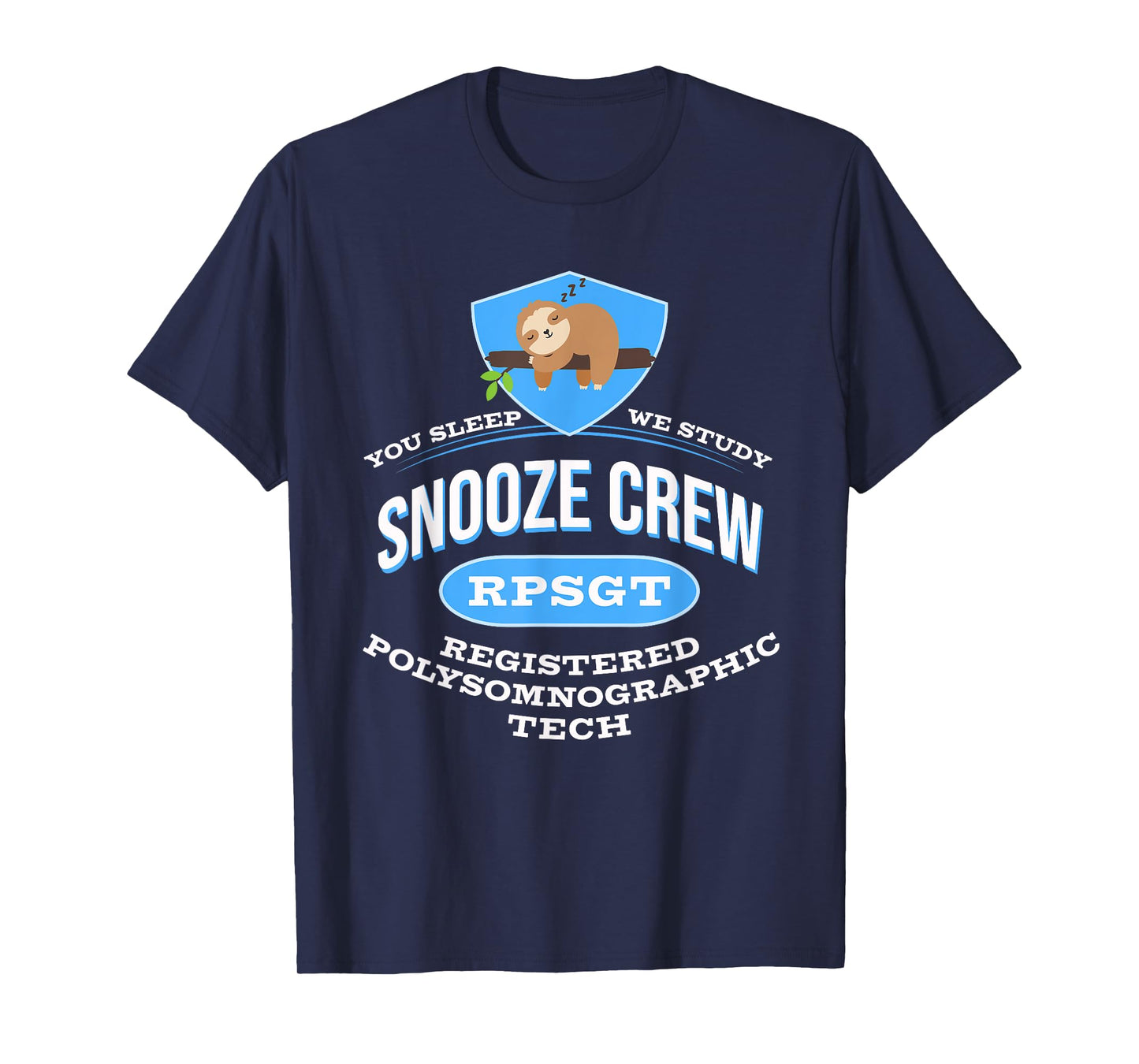RPSGT Wee Sloth Snooze Crew Registered PolySomnoGraphic Tech T-Shirt