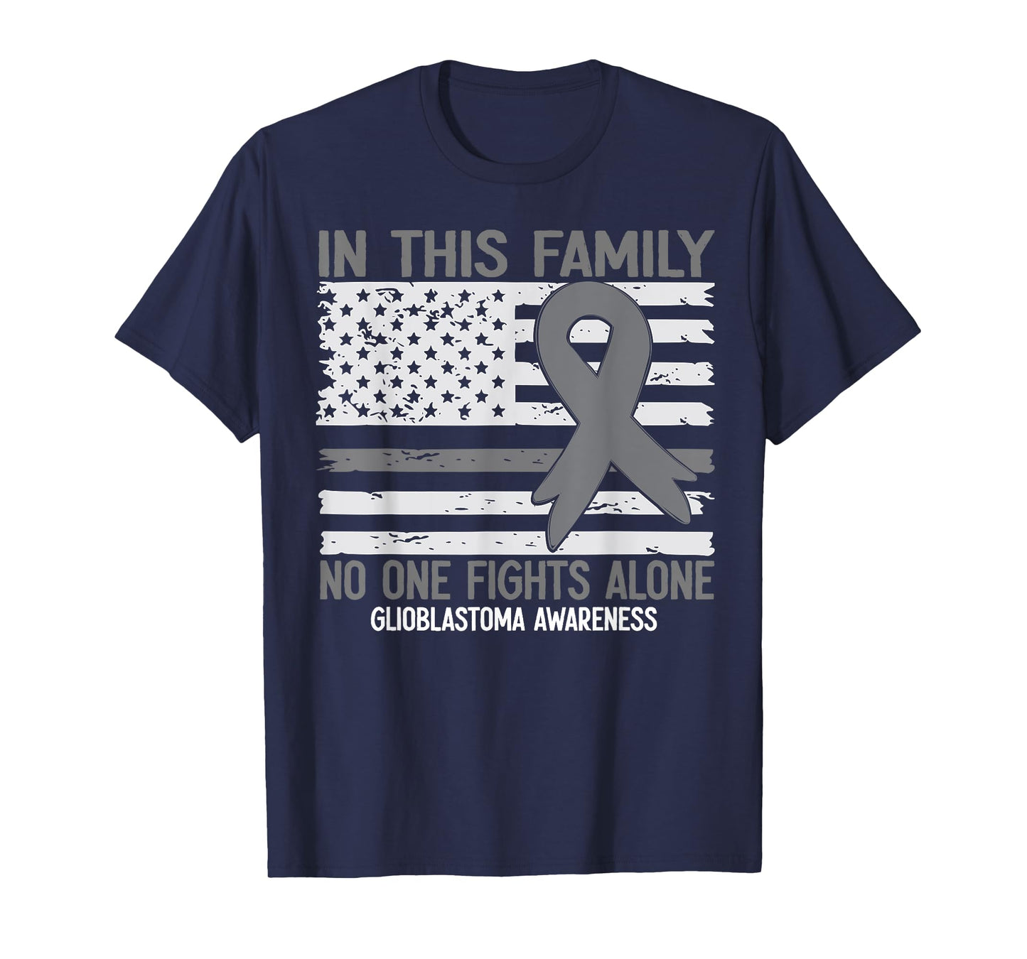Glioblastoma Warrior US Flag glioblastoma awareness T-Shirt