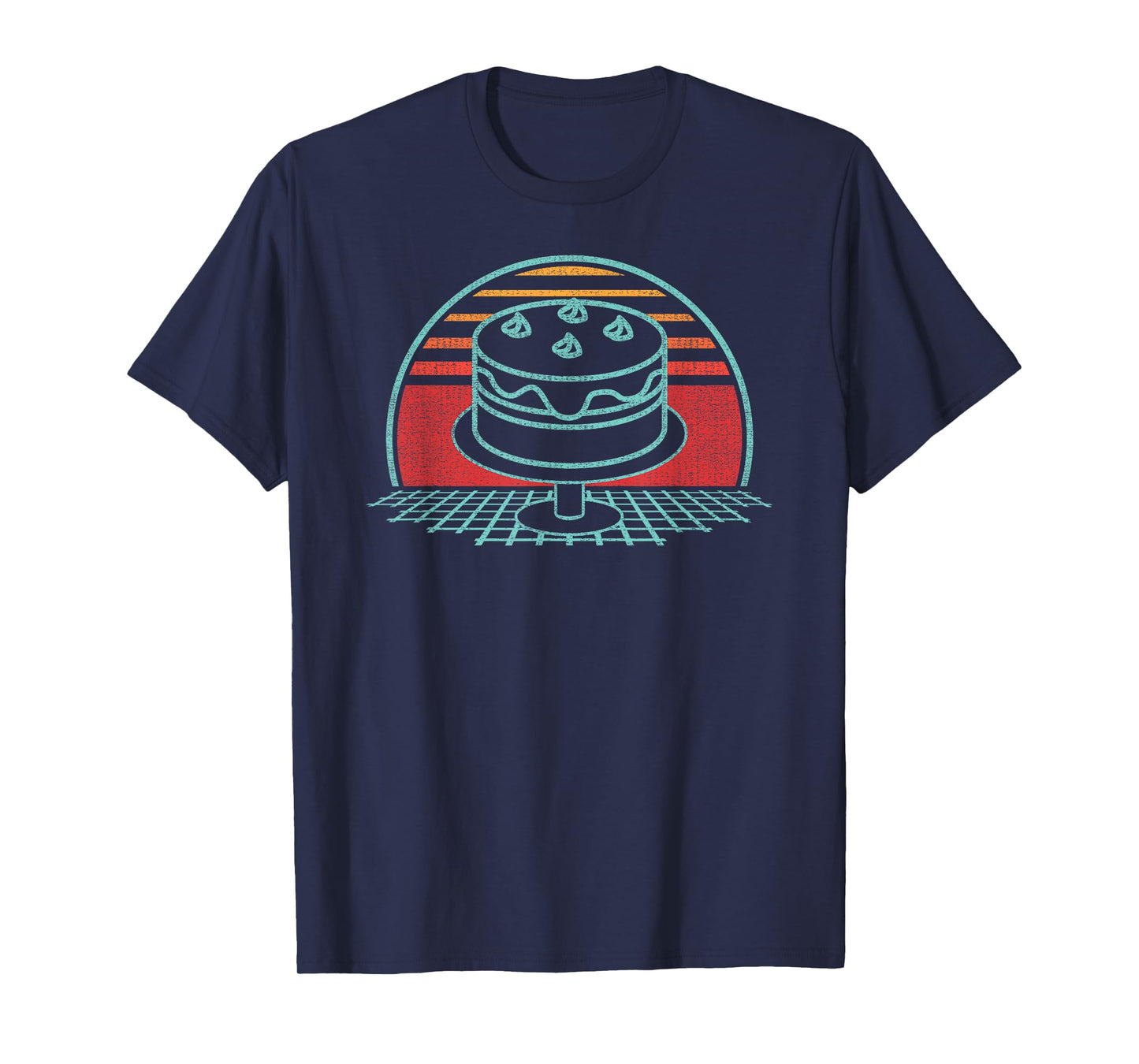Cake Retro Foodie Vintage 80s Style Gift T-Shirt