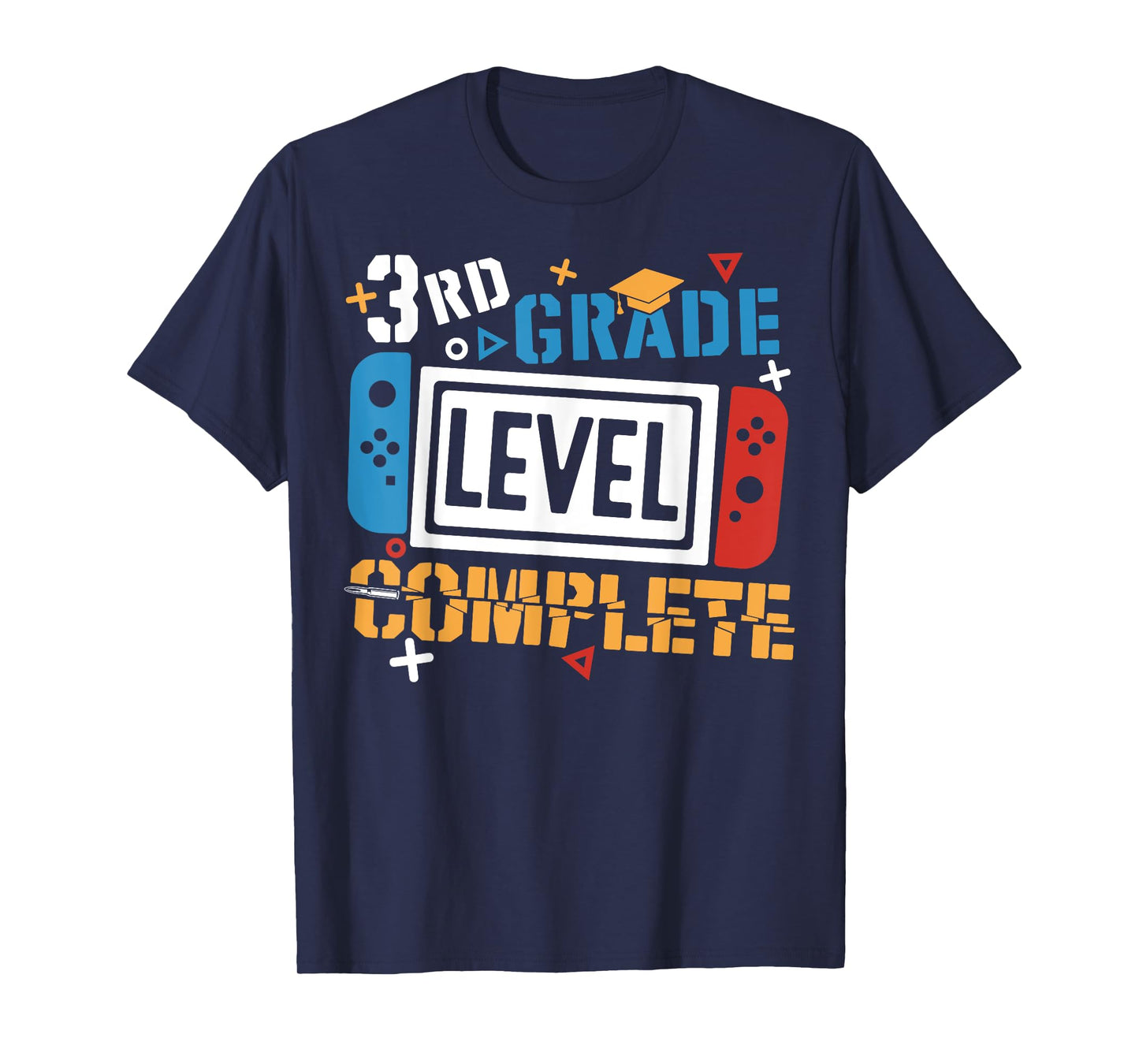 3rd Grade Level Complete Last Day Of School Gamer Boys Kids T-Shirt