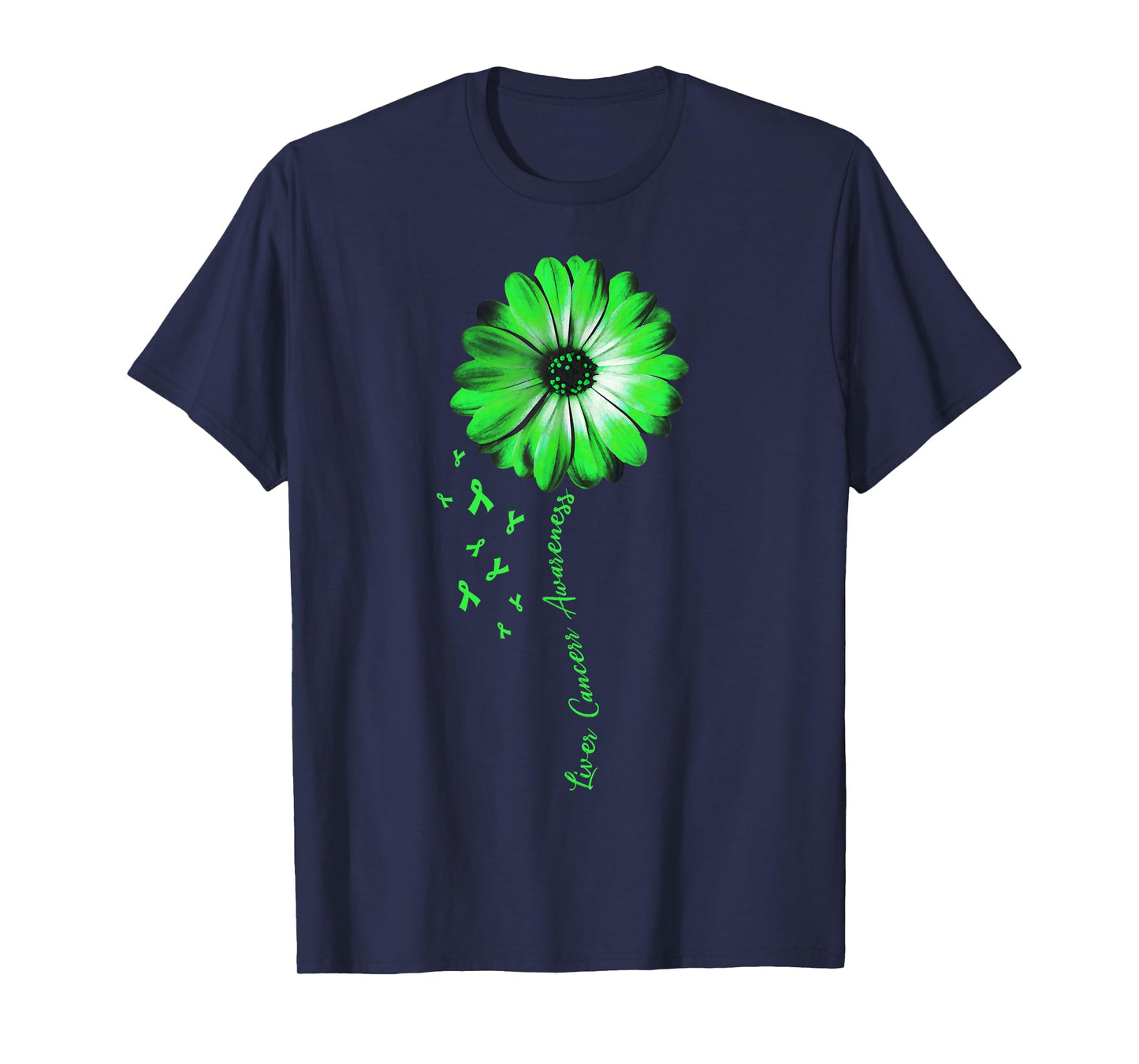 Daisy Flower Liver Cancer Awareness Gifts T-Shirt