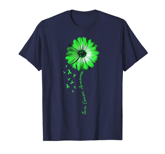 Daisy Flower Liver Cancer Awareness Gifts T-Shirt