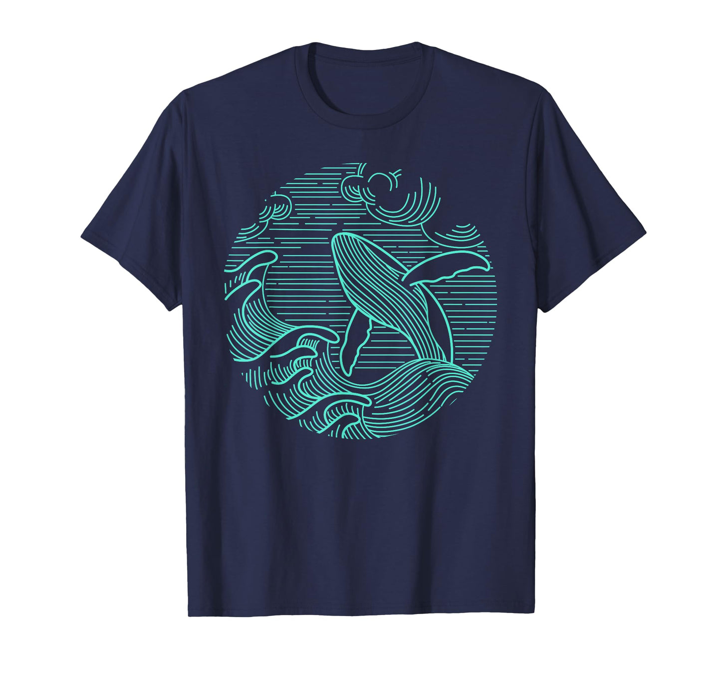 Humpback Whale Marine Life Ocean Nature Sea Blue Waves T-Shirt