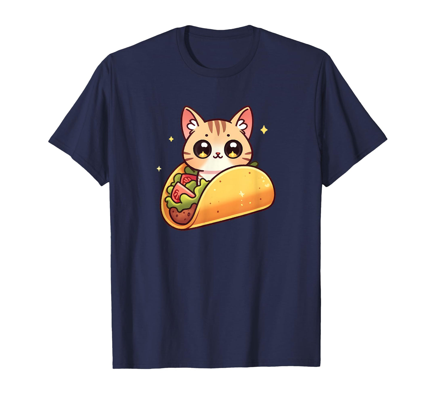 Cute Taco Cat Funny Kawaii Food Men Women Girls Kids T-Shirt