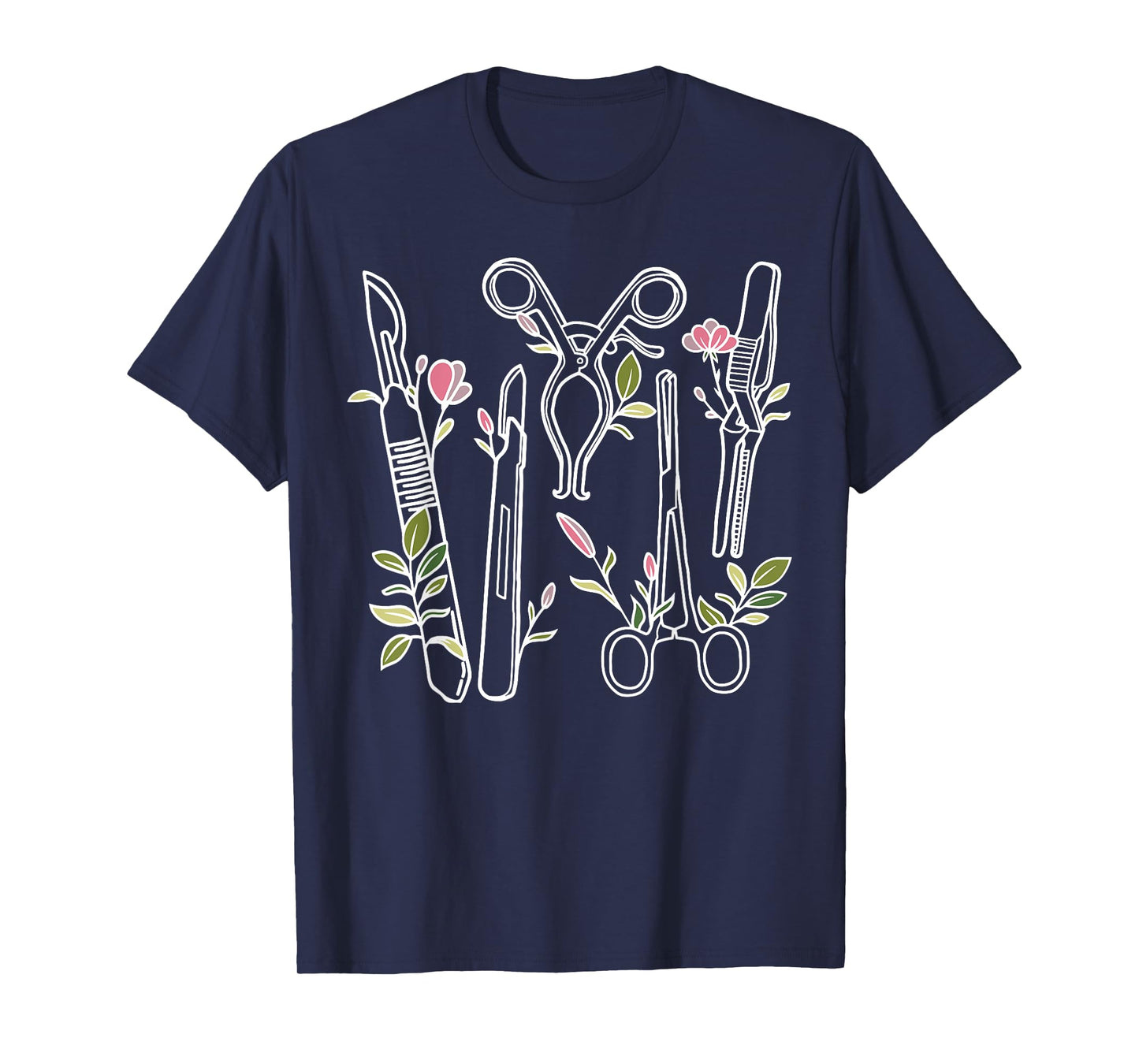 Floral Surgical Tech Surgery Medical Med School Graduation T-Shirt